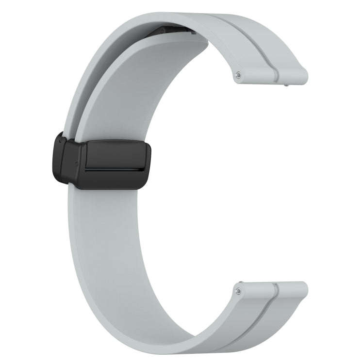 For Amazfit GTR 3 Pro 22mm Solid Color Magnetic Clasp Silicone Watch Band(Grey)