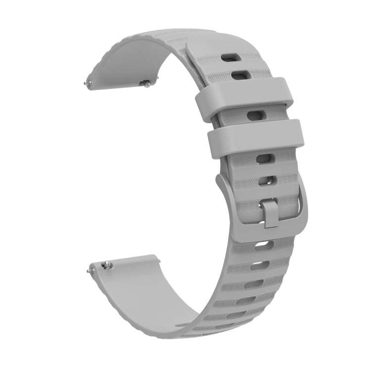 For Xiaomi MI Watch S1 Pro 22mm Wavy Dot Pattern Solid Color Silicone Watch Band(Grey)