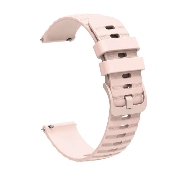 For Xiaomi MI Watch S1 Pro 22mm Wavy Dot Pattern Solid Color Silicone Watch Band(Pink)