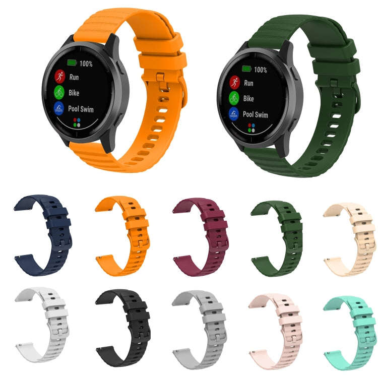 For Huawei GT2 Pro 22mm Wavy Dot Pattern Solid Color Silicone Watch Band(Beige)