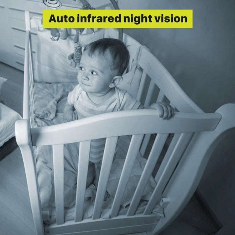SM650 Wireless Video Baby Camera Intercom Night Vision Temperature Monitoring Cam(EU Plug)