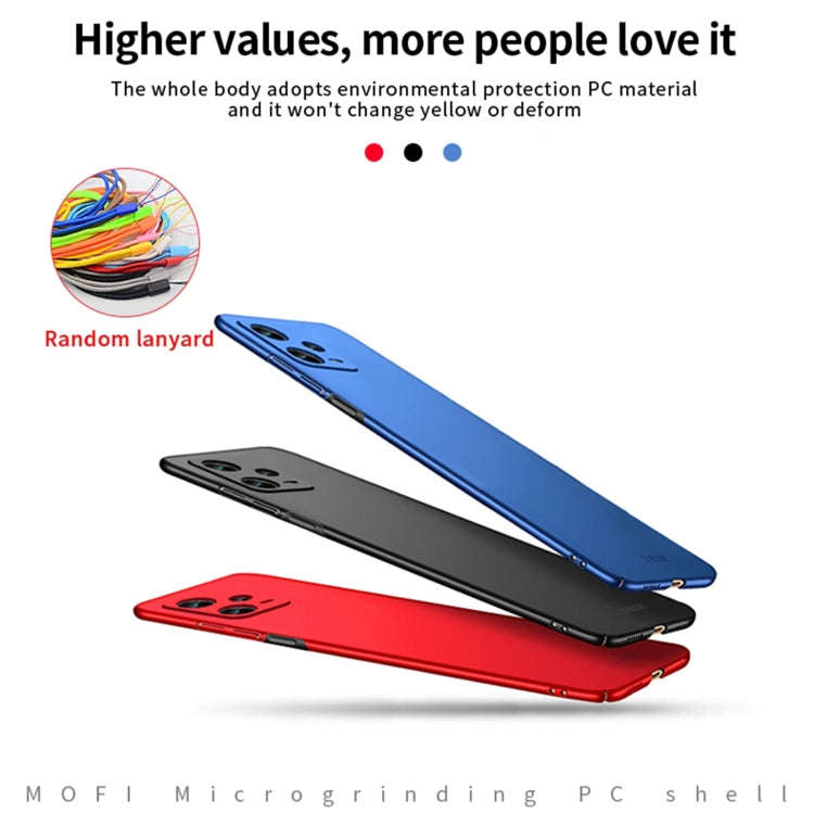 For Xiaomi Redmi Note 12 Pro+ China MOFI Micro Frosted PC Ultra-thin Hard Case(Black)