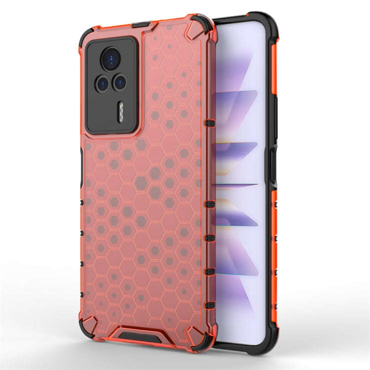 For Xiaomi Redmi K60e Shockproof Honeycomb PC + TPU Phone Case(Red)