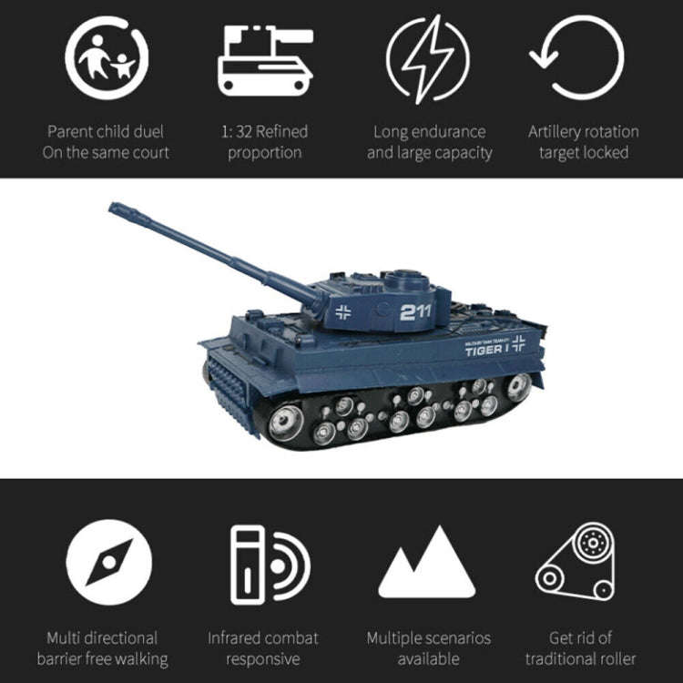 MoFun 369  Remote Control Tank 1:32 Four-way RC Vehicle(Blue)