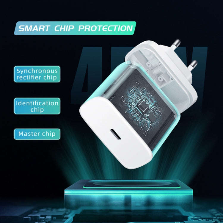 M135 45W USB-C / Type-C Port Fast Charger with 5A Type-C to Type-C Cable, EU Plug(Black)