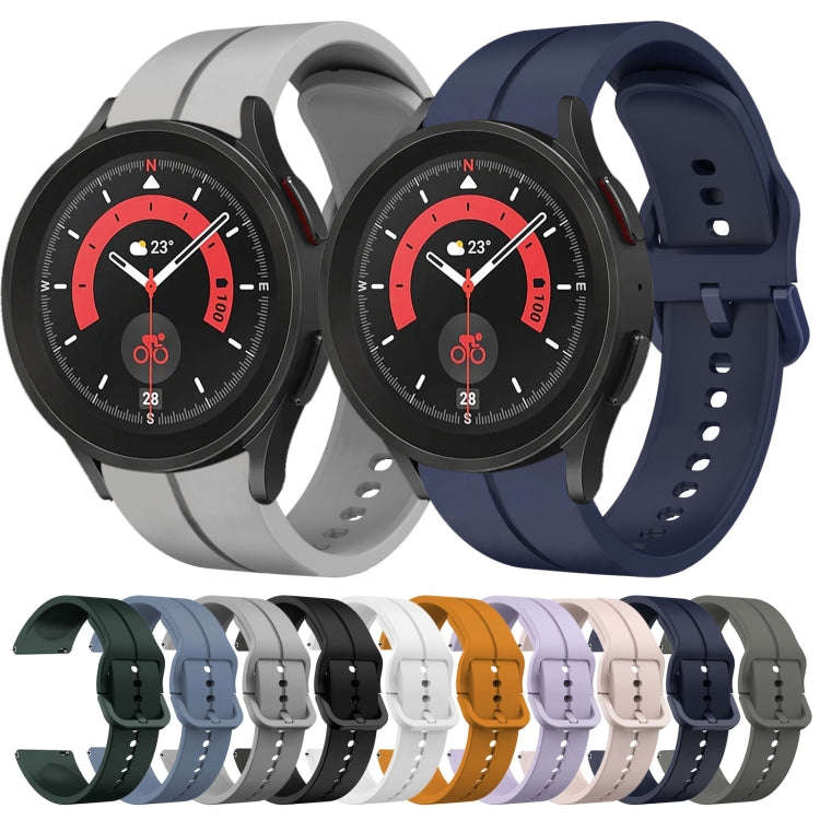 For Samsung Galaxy Watch5 Pro 45mm 20mm Loop Silicone Watch Band(Blue)