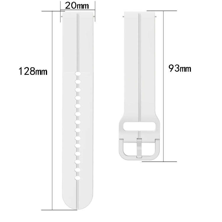 For Samsung Galaxy Watch5 Pro 45mm 20mm Loop Silicone Watch Band(White)