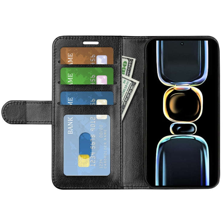 For Xiaomi Redmi K60E R64 Texture Horizontal Flip Leather Phone Case(Black)