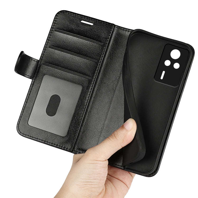 For Xiaomi Redmi K60E R64 Texture Horizontal Flip Leather Phone Case(Black)