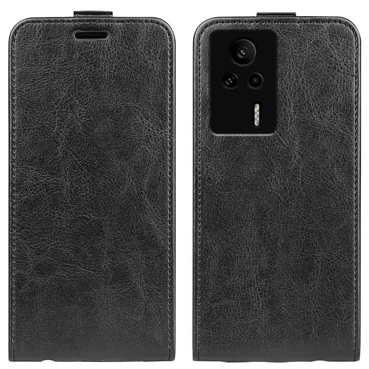 For Xiaomi Redmi K60E R64 Texture Vertical Flip Leather Phone Case(Black)