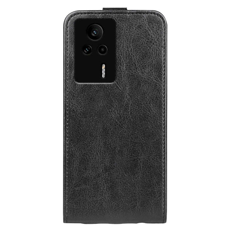 For Xiaomi Redmi K60E R64 Texture Vertical Flip Leather Phone Case(Black)