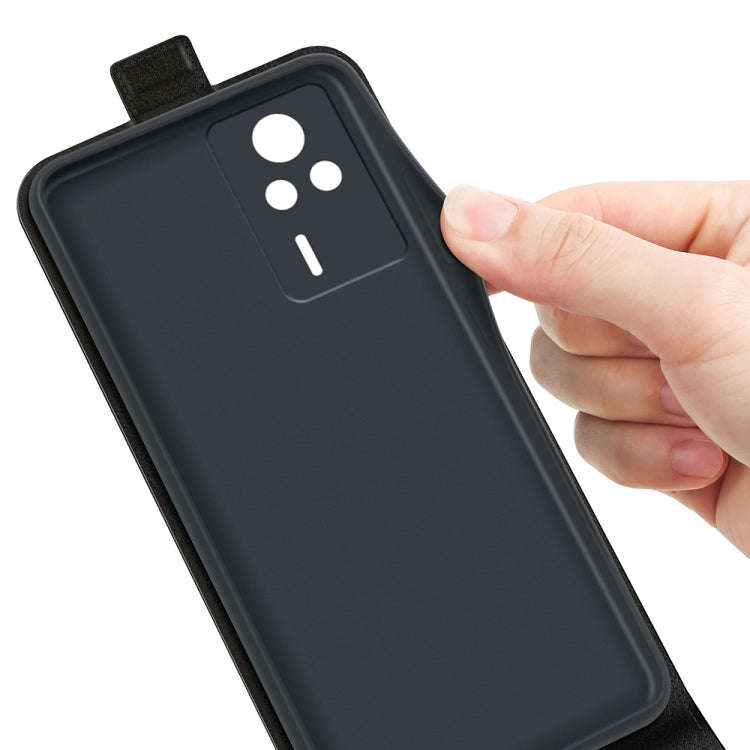 For Xiaomi Redmi K60E R64 Texture Vertical Flip Leather Phone Case(Black)