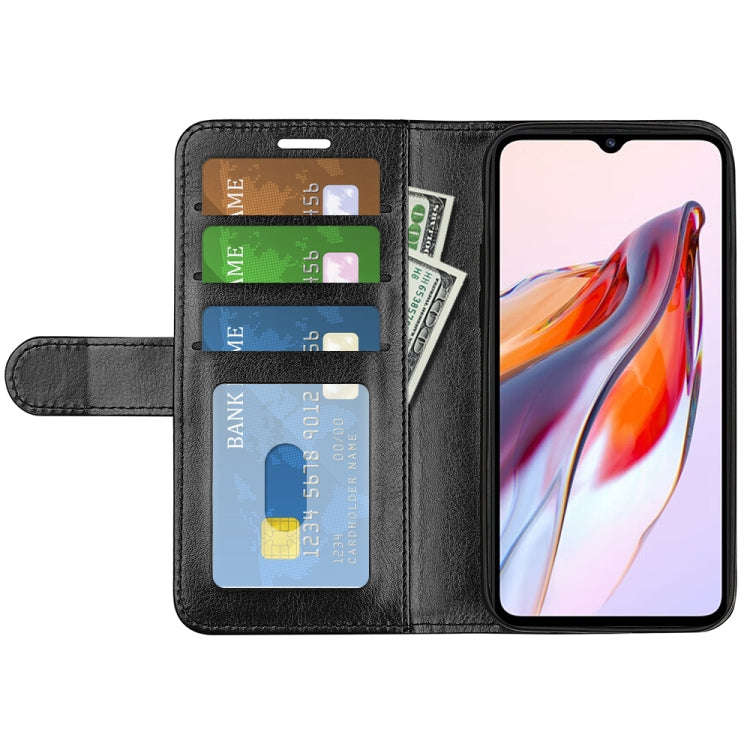 For Xiaomi Redmi 12C R64 Texture Horizontal Flip Leather Phone Case(Black)