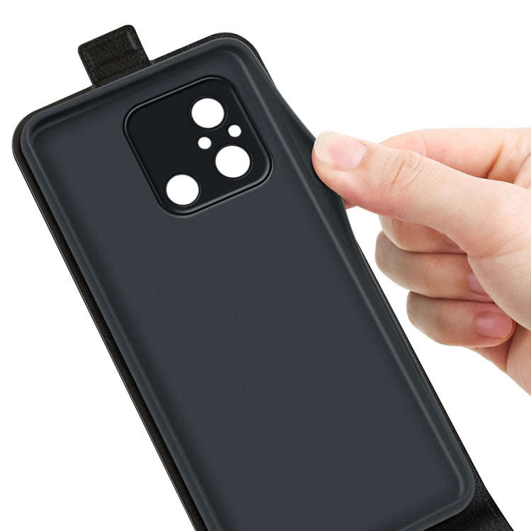 For Xiaomi Redmi 12C R64 Texture Single Vertical Flip Leather Phone Case(Black)