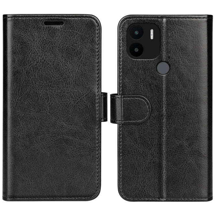 For Xiaomi Redmi A1+ R64 Texture Horizontal Flip Leather Phone Case(Black)