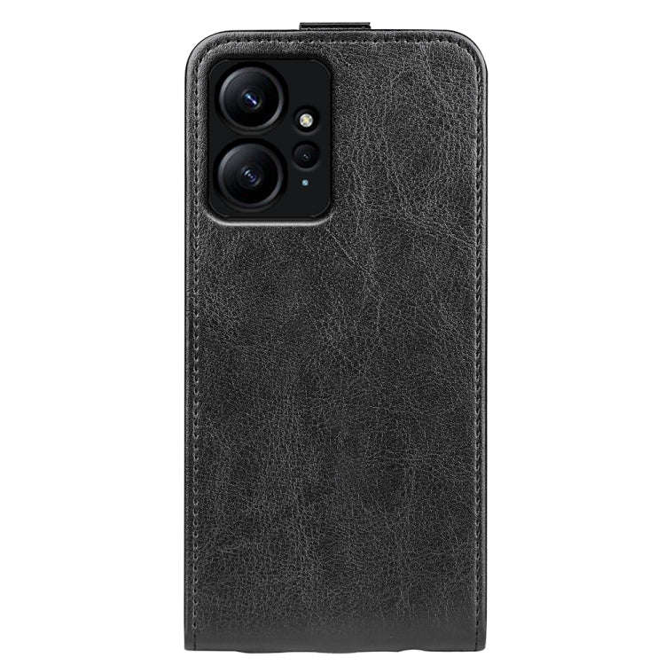 For Xiaomi Redmi Note 12 4G Global R64 Texture Vertical Flip Leather Phone Case(Black)