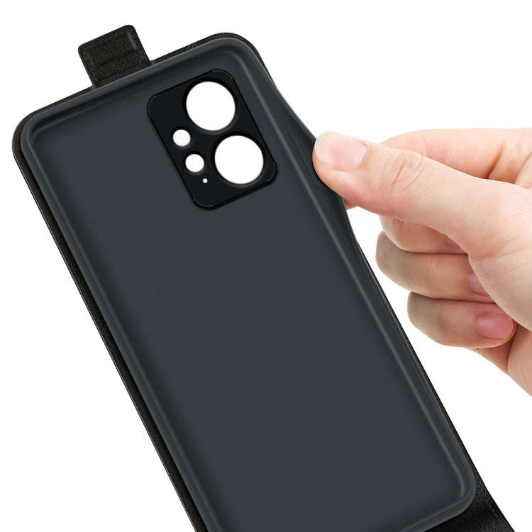 For Xiaomi Redmi Note 12 4G Global R64 Texture Vertical Flip Leather Phone Case(Black)