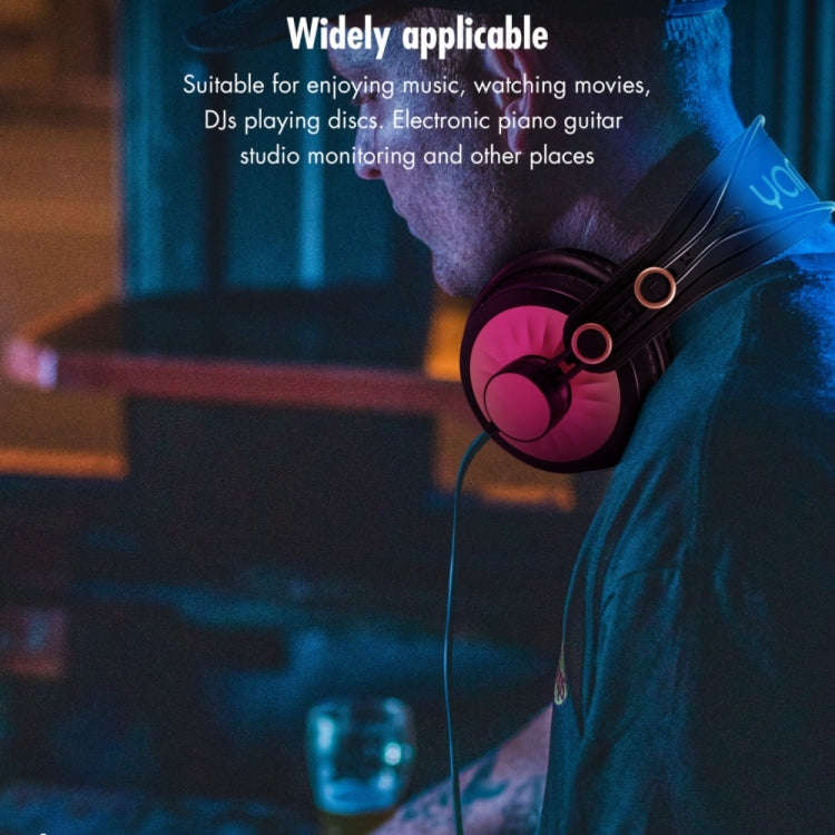 Yanmai D68-A Foldable Lightweight Recording Monitor Headphone(Golden)