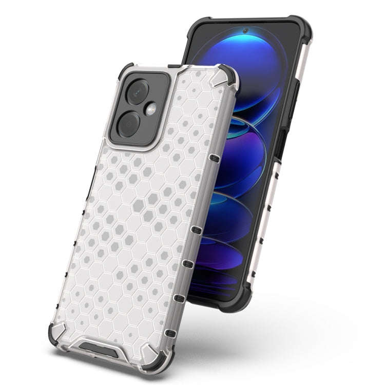 For Xiaomi Redmi Note 12 5G Global Shockproof Honeycomb Phone Case(Black)
