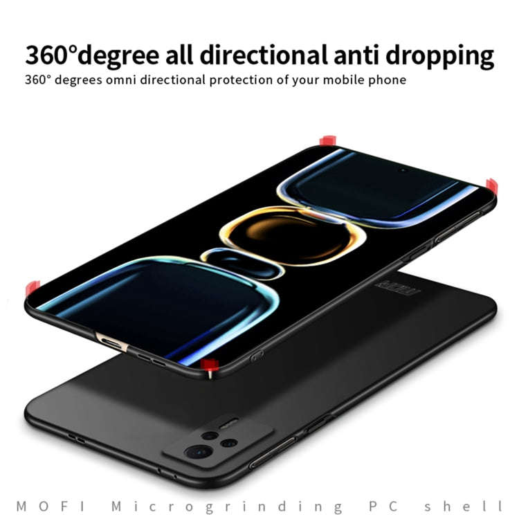 For Xiaomi Redmi K60E MOFI Frosted Ultra-thin PC Hard Case(Black)