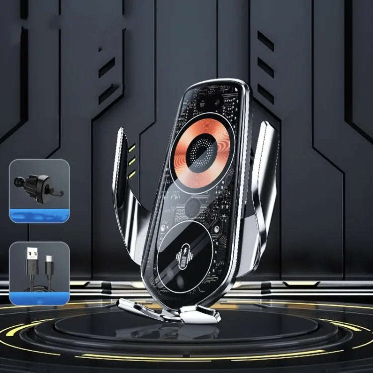 Q8 Universal Air Vent Mount Magnetic Mobile Phone Wireless Charging Car Holder without Start Butt...