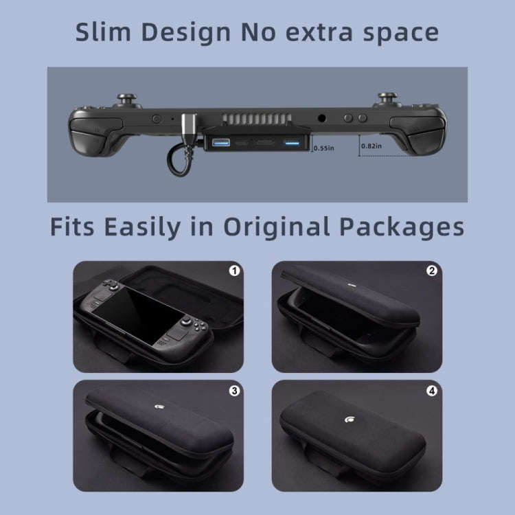 V266 For Steam Deck 5 in 1 Bracket Docking Station Charging Base Support 4K/60Hz USB3.0