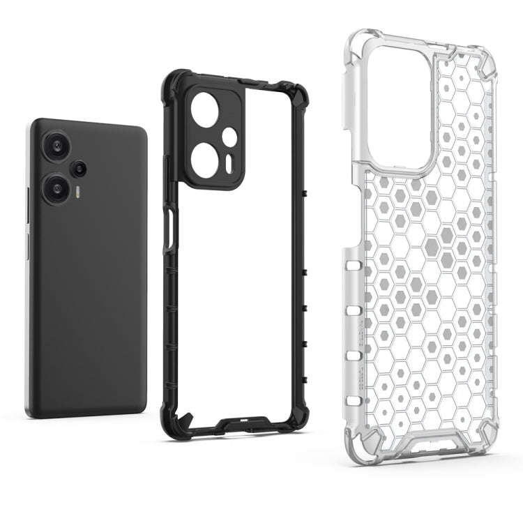 For Xiaomi Redmi Note 12S 4G Shockproof Honeycomb Phone Case(Black)