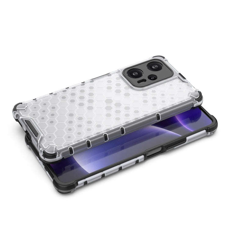 For Xiaomi Redmi Note 12S 4G Shockproof Honeycomb Phone Case(Black)