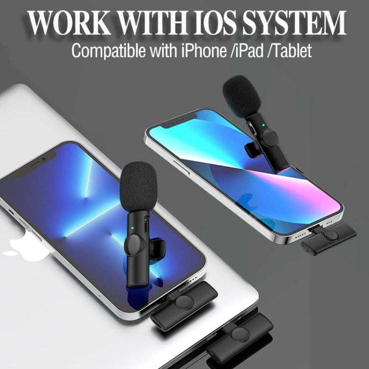 Bluetooth  Mini Microphone Wireless Lavalier Noise Reduction Microphone for iPhone / iPad, with 8...