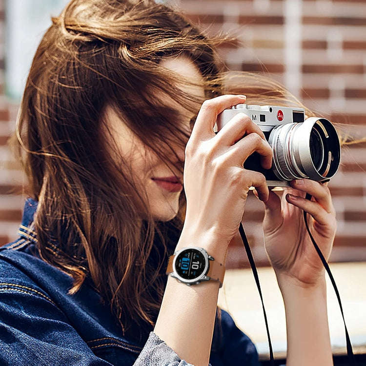 For Garmin Epix Pro 51mm Leather Textured 26mm Watch Band(Black)