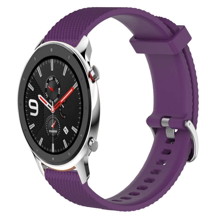 For Amazfit GTR 4 Pro 22mm Diamond Textured Silicone Watch Band(Purple)