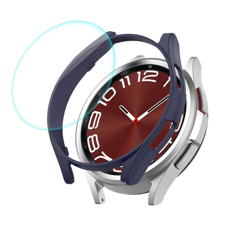 For Samsung Galaxy Watch6 Classic 43mm ENKAY Hat-Prince Electroplated Hard PC Case + 0.2mm 9H Gla...