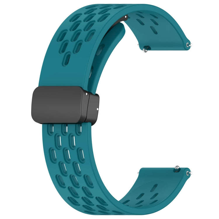 For Samsung Galaxy watch 5 Pro Golf Edition 20mm Folding Magnetic Clasp Silicone Watch Band(Hidde...
