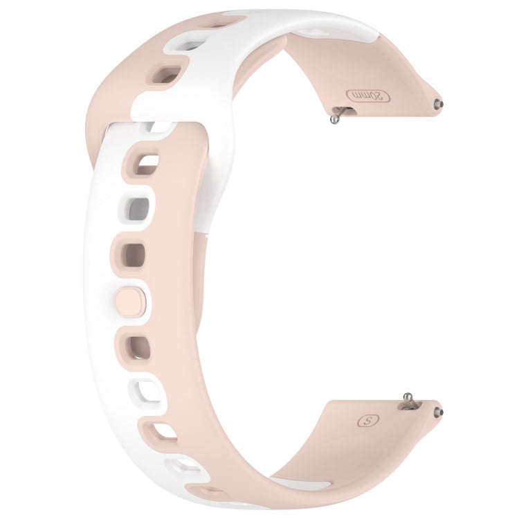 For Garmin Venu 3 22mm Double Color Silicone Watch Band(Pink+White)