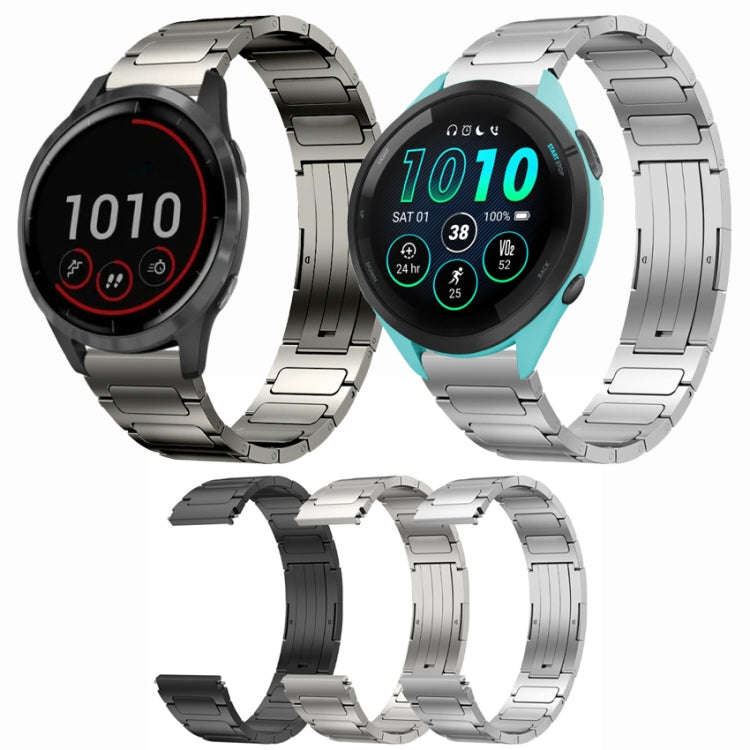 For Garmin Venu 3 22mm I-Shaped Titanium Alloy Watch Band(Black)