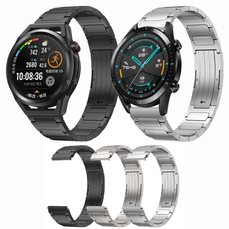 For Huawei Watch 3 Pro 22mm I-Shaped Titanium Alloy Watch Band(Grey)