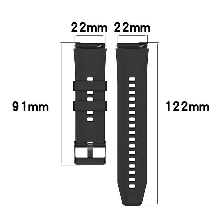 For OPPO Watch 4 Pro 22mm Solid Color Silicone Watch Band(White)
