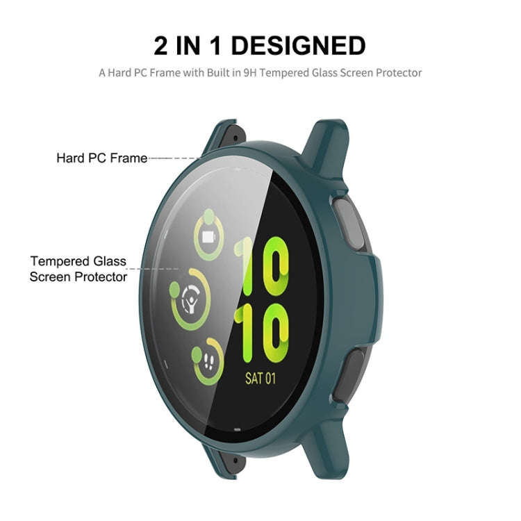 For Garmin Active 5 ENKAY Hat-Prince Full Coverage Tempered Glass Film Integrated PC Watch Cover(...