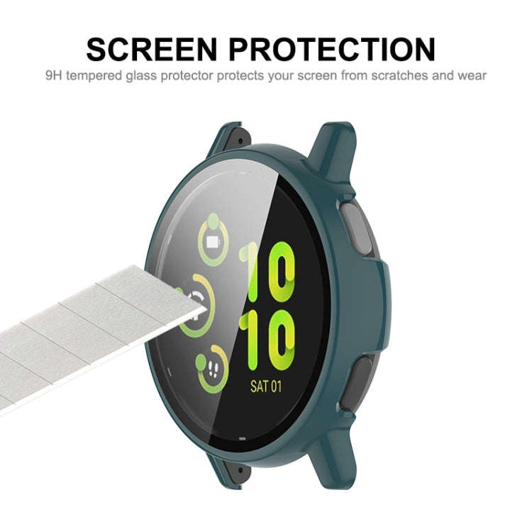 For Garmin Active 5 ENKAY Hat-Prince Full Coverage Tempered Glass Film Integrated PC Watch Cover(...