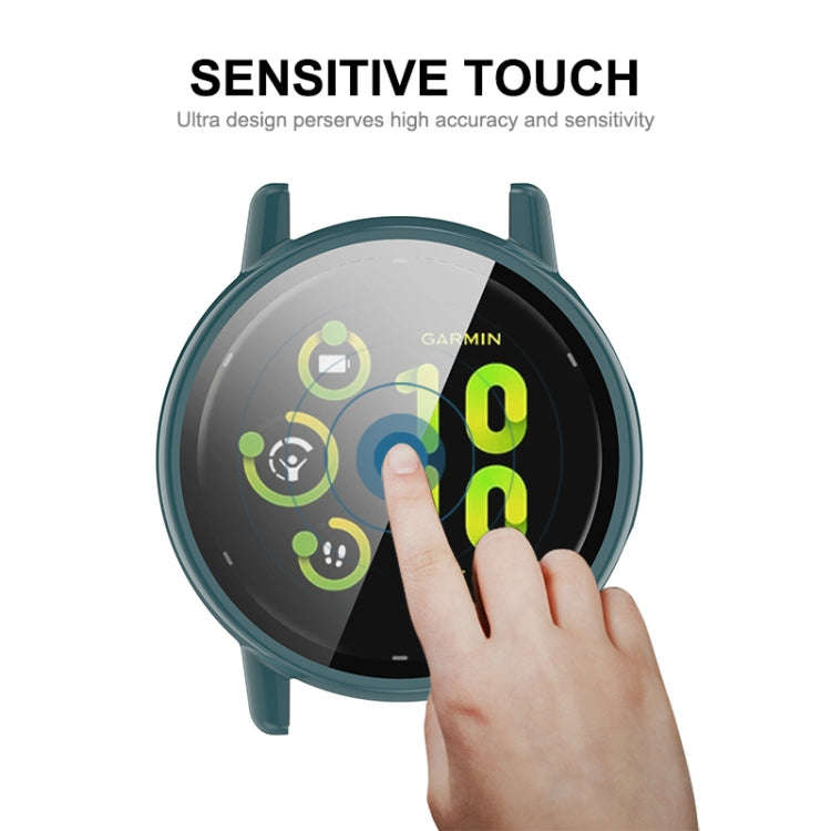 For Garmin Active 5 ENKAY Hat-Prince Full Coverage Tempered Glass Film Integrated PC Watch Cover(...