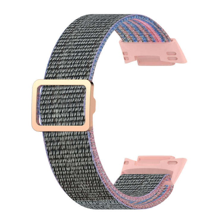 For Fitbit Charge 6 Elastic Nylon Braid Watch Band(Pink)