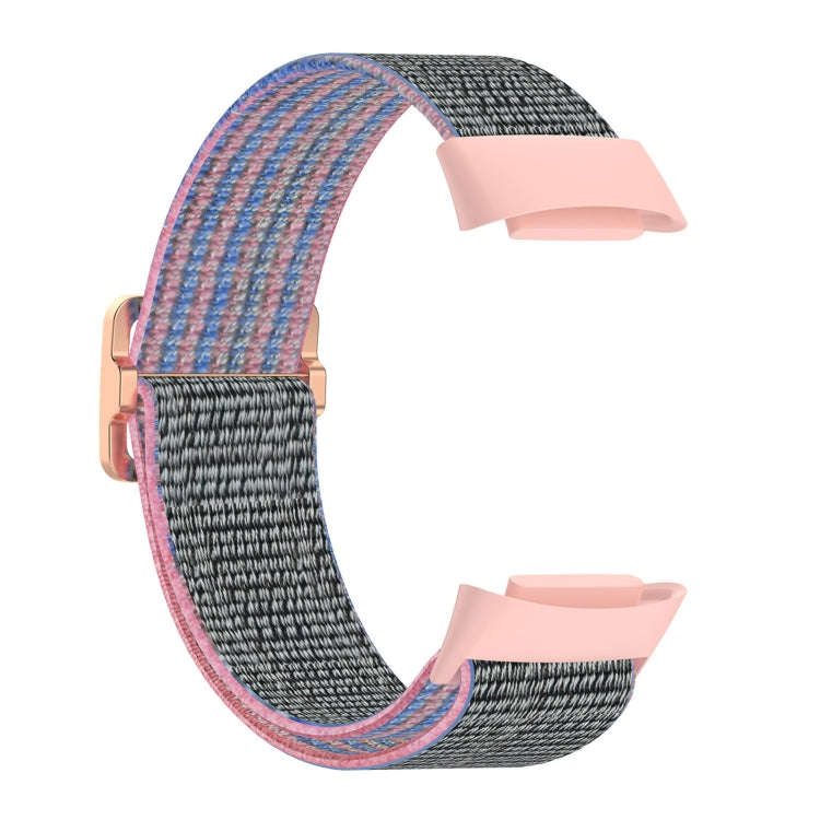 For Fitbit Charge 6 Elastic Nylon Braid Watch Band(Pink)