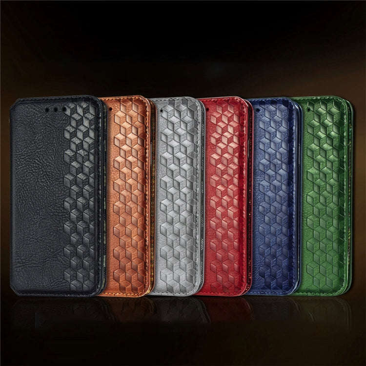 For Xiaomi Redmi A3 Cubic Grid Pressed Magnetic Leather Phone Case(Black)
