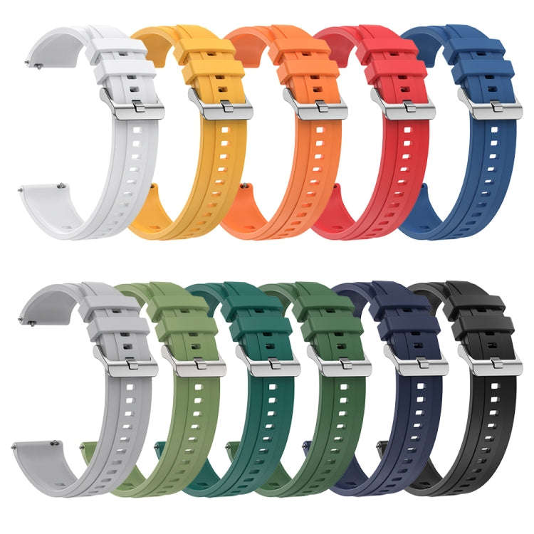 For Huawei Watch 4 Pro Tire Pattern Silver Buckle Silicone Watch Band(Black)