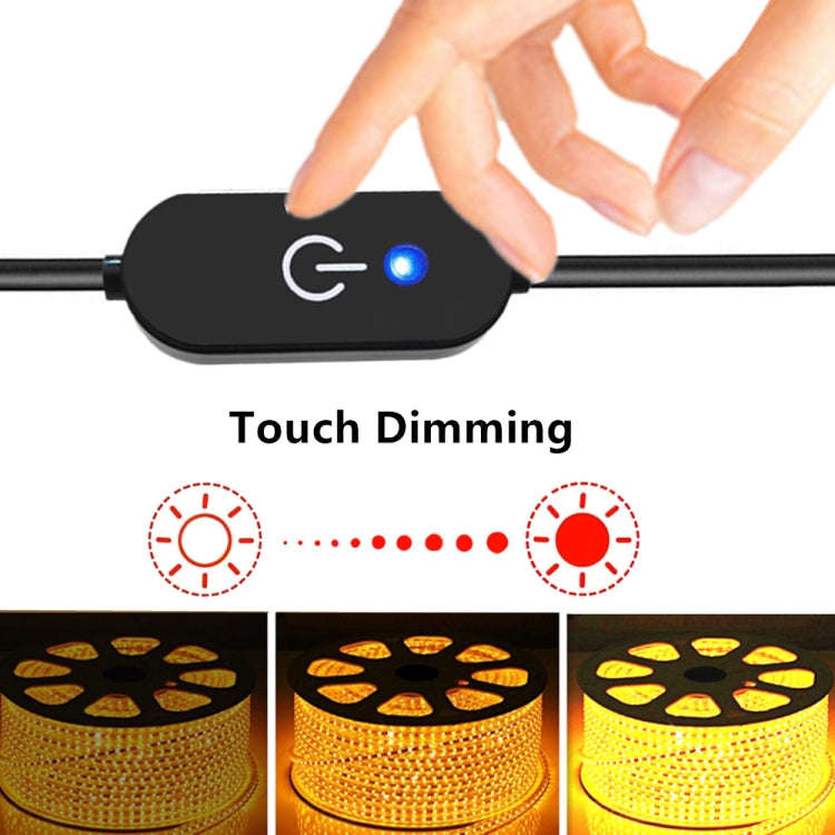 JUNSUNMAY DC 5.5mmx2.1mm LED Touch Inline Dimmer Switch Controller for Single Color, Length 30cm(...