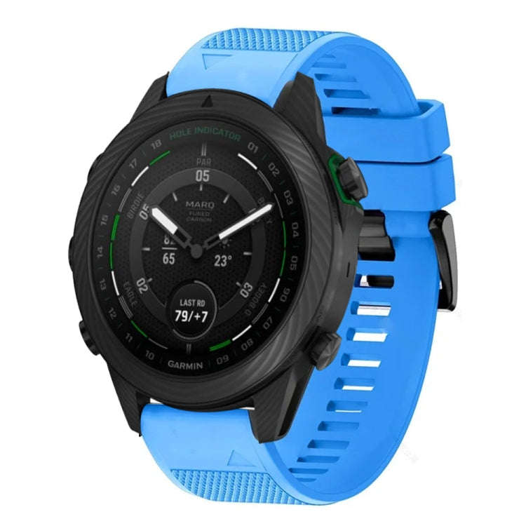 For Garmin MARQ Golfer Quick Release 22mm Silicone Watch Band(Sky Blue)