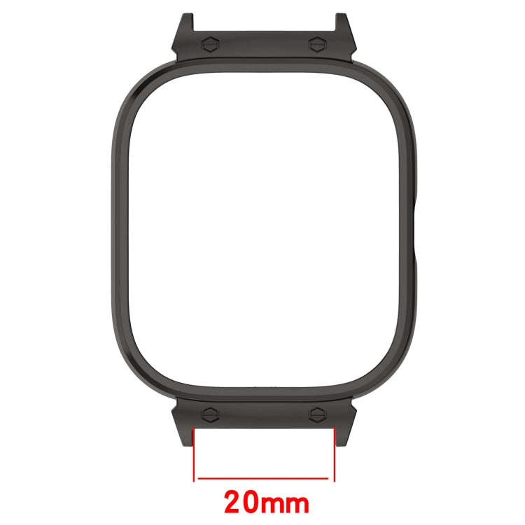 For Redmi Watch 4 Metal Frame Watch Protective Case(Rose Gold)