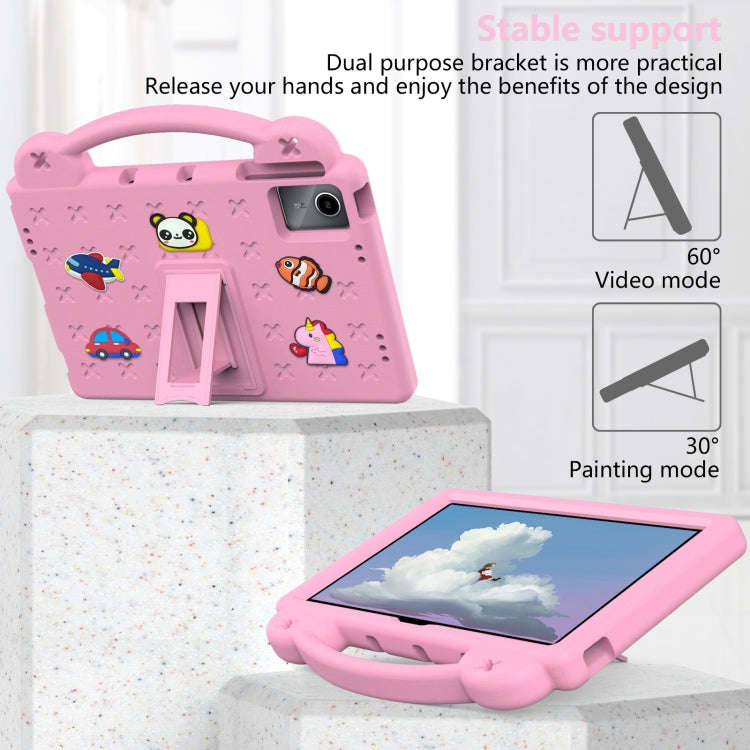 For Huawei MatePad SE 11 2024 Handle Kickstand Children EVA Shockproof Tablet Case(Pink)