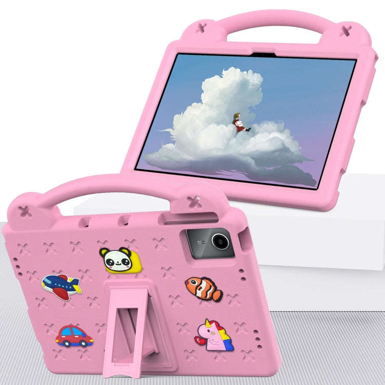 For Huawei MatePad SE 11 2024 Handle Kickstand Children EVA Shockproof Tablet Case(Pink)