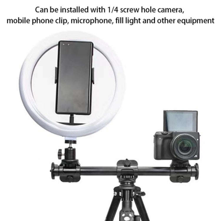 YUNTENG VCT-369 For Tripod Stabilizer Camera Horizontal Aluminum Alloy Gimbal Extension Pole